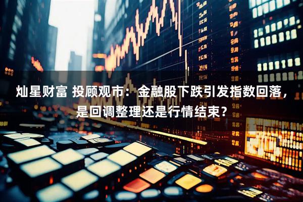 灿星财富 投顾观市：金融股下跌引发指数回落，是回调整理还是行情结束？