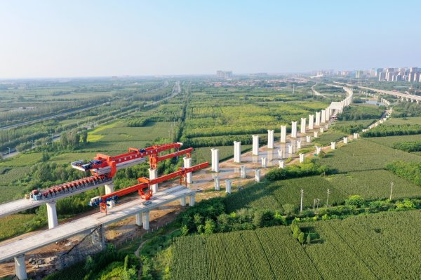 赣州达慧 石衡沧港铁路4标正线815孔箱梁架设完成