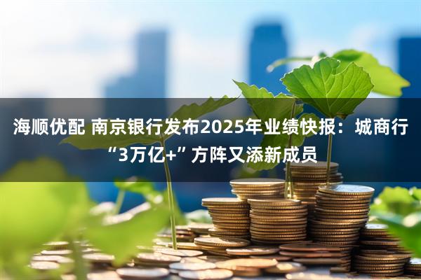 海顺优配 南京银行发布2025年业绩快报：城商行“3万亿+”方阵又添新成员